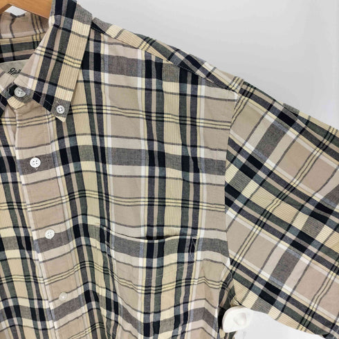 エディーバウアー Eddie Bauer 90-00S 白タグ マドラス チェック B.D S/S シャツ メンズ import:S