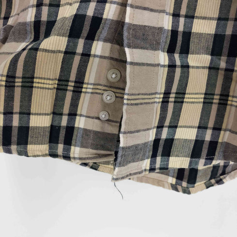 エディーバウアー Eddie Bauer 90-00S 白タグ マドラス チェック B.D S/S シャツ メンズ import:S