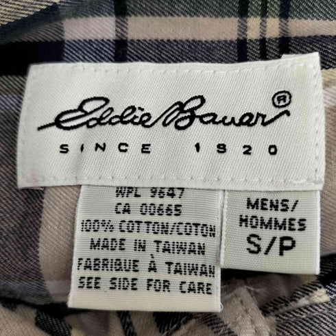エディーバウアー Eddie Bauer 90-00S 白タグ マドラス チェック B.D S/S シャツ メンズ import:S