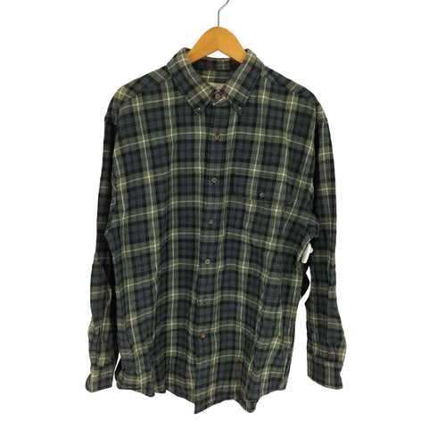 エディーバウアー Eddie Bauer 90-00S 白タグ タータン チェック フラップポケット B.D シャツ メンズ import:M