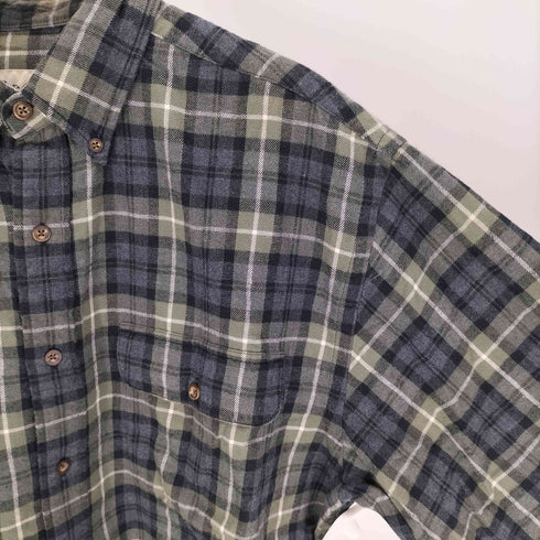 エディーバウアー Eddie Bauer 90-00S 白タグ タータン チェック フラップポケット B.D シャツ メンズ import:M