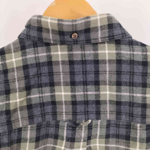 エディーバウアー Eddie Bauer 90-00S 白タグ タータン チェック フラップポケット B.D シャツ メンズ import:M