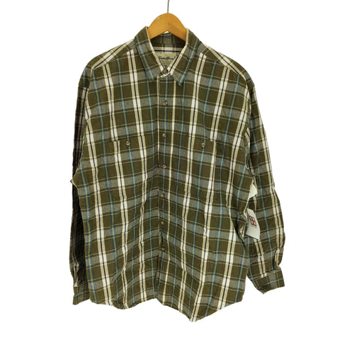 エディーバウアー Eddie Bauer 90-00S 白タグ タータンチェック L/S レギュラーカラー シャツ メンズ import:M