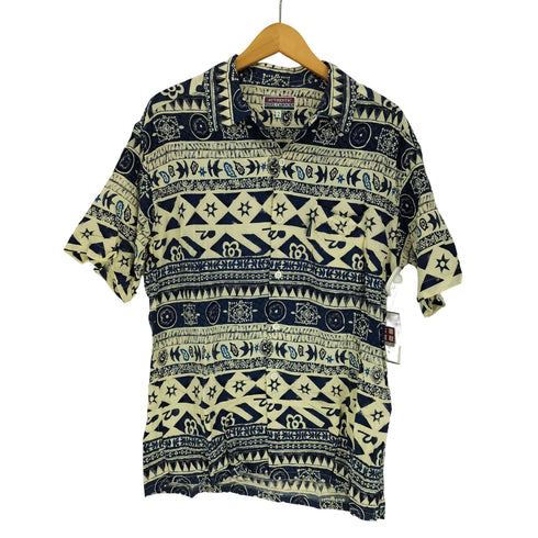 ナイジェルケーボン NIGEL CABOURN 90S AUTHENTIC 旧タグ ネイティブ 総柄 開襟 オープンカラー レーヨン アロハ シャツ メンズ 2