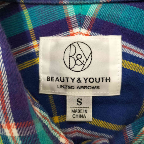 ビューティーアンドユースユナイテッドアローズ BEAUTY & YOUTH UNITED ARROWS チェック柄 ボタンダウン ロングスリーブシャツ メンズ JPN:S