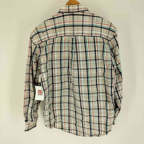 エディーバウアー Eddie Bauer 90-00S 白タグ マドラス チェック B.D L/S シャツ メンズ import:XS