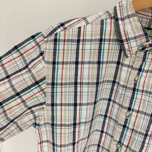 エディーバウアー Eddie Bauer 90-00S 白タグ マドラス チェック B.D L/S シャツ メンズ import:XS