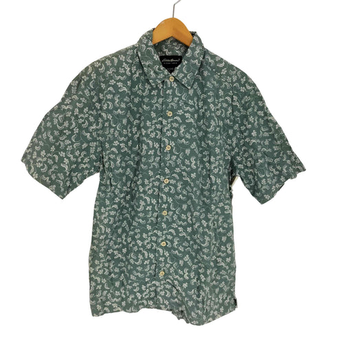エディーバウアー Eddie Bauer 00S ペイズリー 総柄 S/S レギュラーカラー シャツ メンズ import:XS