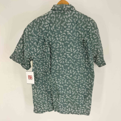 エディーバウアー Eddie Bauer 00S ペイズリー 総柄 S/S レギュラーカラー シャツ メンズ import:XS