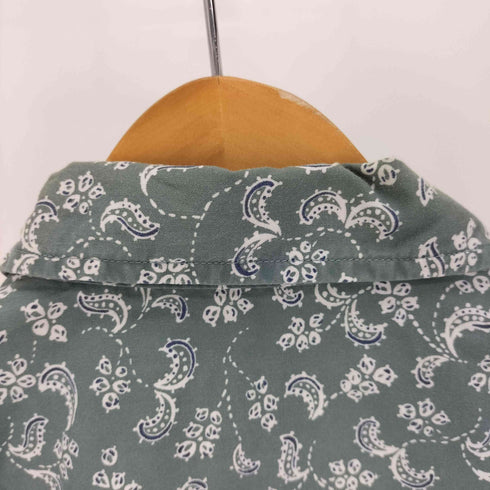 エディーバウアー Eddie Bauer 00S ペイズリー 総柄 S/S レギュラーカラー シャツ メンズ import:XS