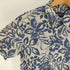 エディーバウアー Eddie Bauer 00S リーフ 総柄 リネン S/S アロハ シャツ メンズ import:XS