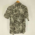 エディーバウアー Eddie Bauer 00S リーフ 総柄 リネン S/S アロハ シャツ メンズ import:XS