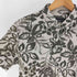 エディーバウアー Eddie Bauer 00S リーフ 総柄 リネン S/S アロハ シャツ メンズ import:XS