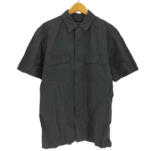 エディーバウアー Eddie Bauer 00S フラップポケット 開襟 オープンカラー S/S ブロード シャツ メンズ import:XS