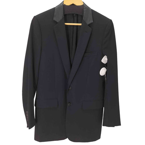 ディオールオム Dior HOMME 04SS エディ期 レザー切替テーラードジャケット メンズ EUR:48