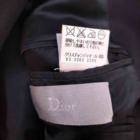 ディオールオム Dior HOMME 04SS エディ期 レザー切替テーラードジャケット メンズ EUR:48