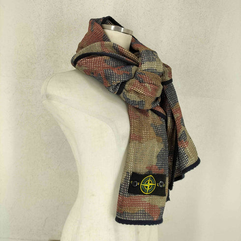 ストーンアイランド STONE ISLAND 12AW Camouflage Scarf 迷彩柄サーマルストール メンズ