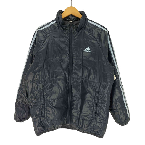 アディダス adidas パフォーマンスロゴ プリント スリーストライプ ジップアップ 中綿 ジャケット レディース 160