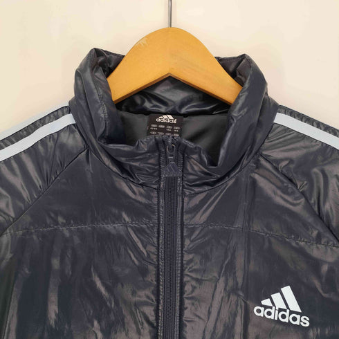 アディダス adidas パフォーマンスロゴ プリント スリーストライプ ジップアップ 中綿 ジャケット レディース 160