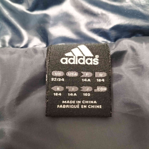 アディダス adidas パフォーマンスロゴ プリント スリーストライプ ジップアップ 中綿 ジャケット レディース 160
