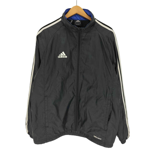 アディダス adidas CLIMA PROOF 裏地フリース パフォーマンスロゴ プリント サイドライン ストライプ ジップアップ ジャケット メンズ import:M