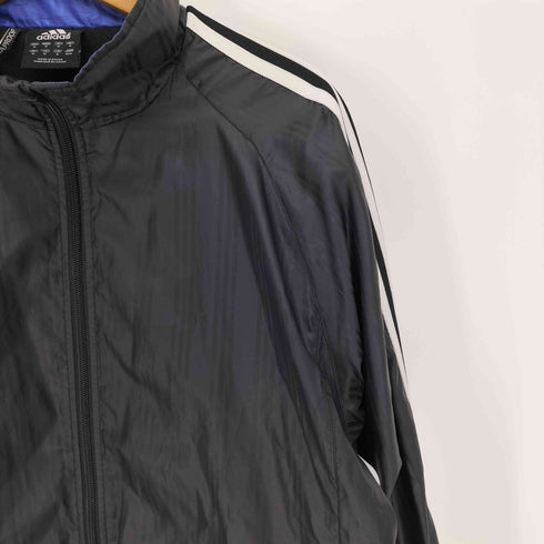 アディダス adidas CLIMA PROOF 裏地フリース パフォーマンスロゴ プリント サイドライン ストライプ ジップアップ ジャケット メンズ import:M