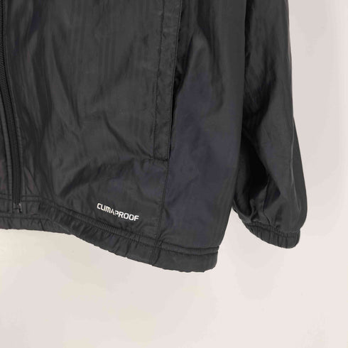 アディダス adidas CLIMA PROOF 裏地フリース パフォーマンスロゴ プリント サイドライン ストライプ ジップアップ ジャケット メンズ import:M