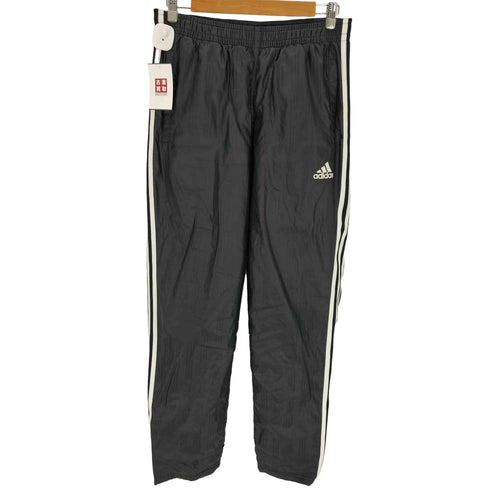 アディダス adidas CLIMA PROOF 裏地フリース パフォーマンスロゴ プリント サイドライン ストライプ トレーニング パンツ メンズ M