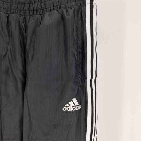 アディダス adidas CLIMA PROOF 裏地フリース パフォーマンスロゴ プリント サイドライン ストライプ トレーニング パンツ メンズ M