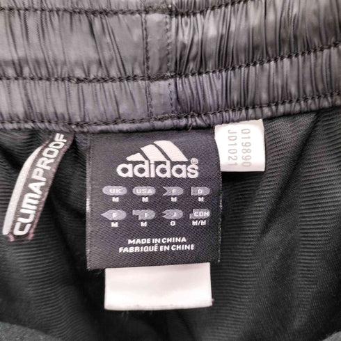 アディダス adidas CLIMA PROOF 裏地フリース パフォーマンスロゴ プリント サイドライン ストライプ トレーニング パンツ メンズ M