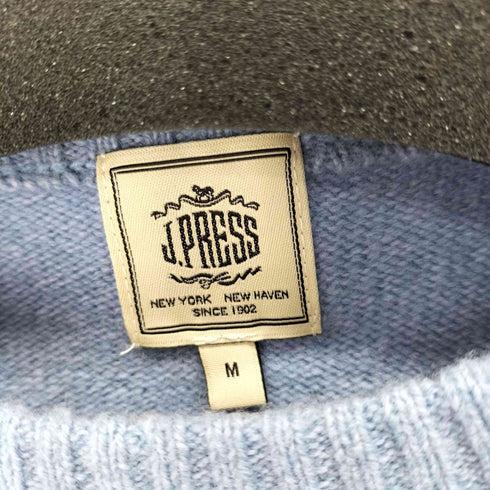 ジェイプレス J.PRESS カシミヤ混 ウールクルーネックニット メンズ M