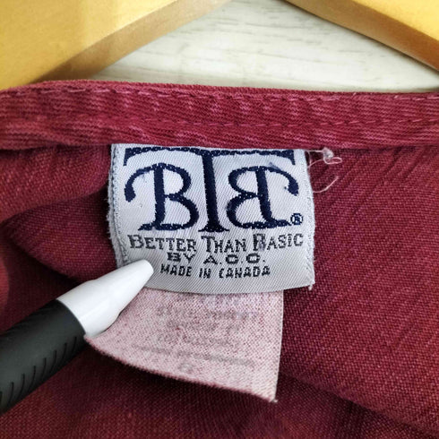 BETTER THAN BASIC カナダ製 ノーカラー シャツワンピース レディース