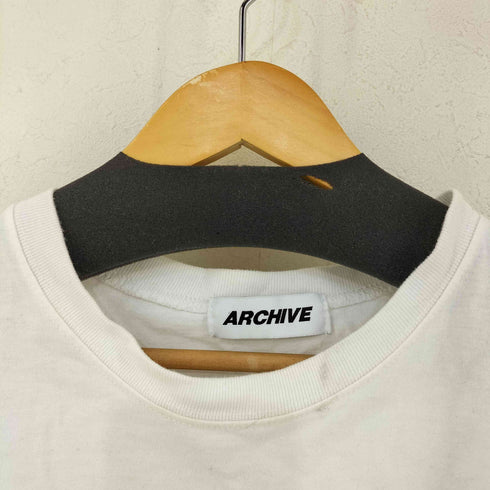 archive バンドプリント ビッグシルエット クルーネックTシャツ メンズ