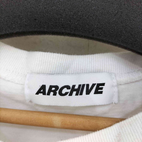 archive バンドプリント ビッグシルエット クルーネックTシャツ メンズ