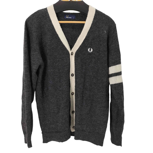 フレッドペリー FRED PERRY バイカラー モヘアカーディガン メンズ XL