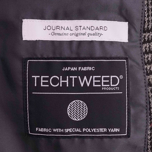 ジャーナルスタンダード JOURNAL STANDARD TECH TWEED SET UP チェック 2Bテーラードジャケット セットアップ メンズ 上下S