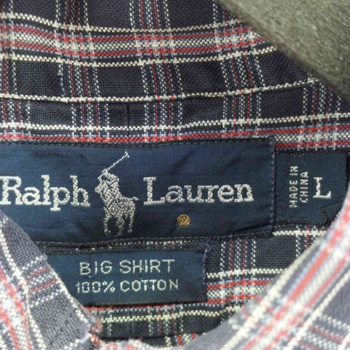 ラルフローレン RALPH LAUREN 90s BIG SHIRT ポニー刺繍ボタンダウンシャツ メンズ JPN:L