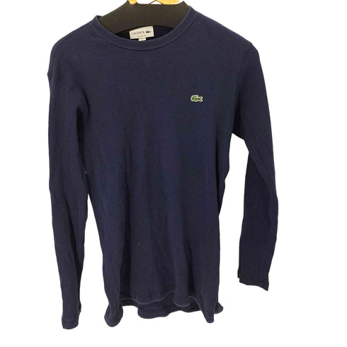 ラコステ LACOSTE CLASSIC FIT ワッフル クルーネック ロングTシャツ メンズ US M