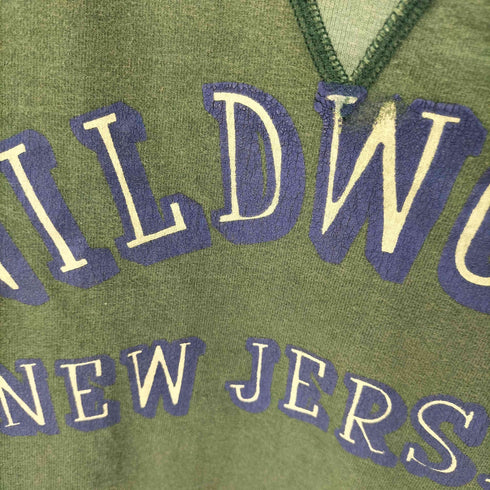 バーンズ Barns 両V WILDWOOD NEW JERSEY プリント半袖Tシャツ メンズ L