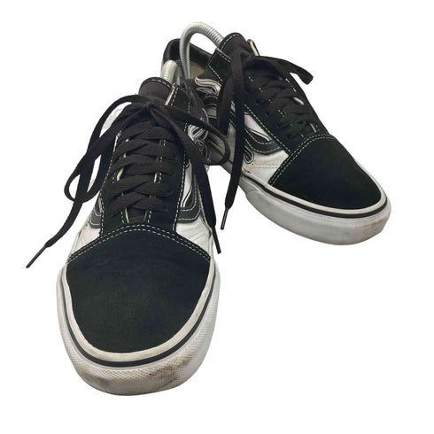 バンズ VANS OLD SKOOL BLACK WHITE FLAME オールドスクール モノクロ フレイム メンズ JPN:26