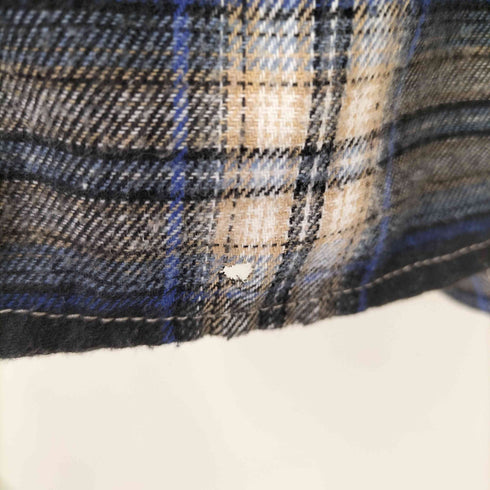 エージェムナイン AGEM/9 切り替えチェックオーバーサイズシャツ/ロングシャツ メンズ FREE