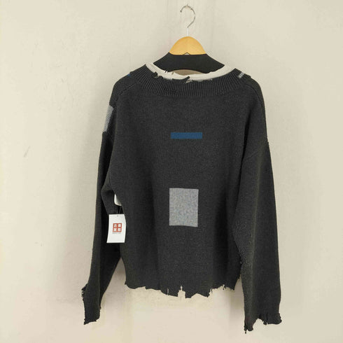 シーツーエイチフォー C2H4 Distressed Geometry Sweater メンズ