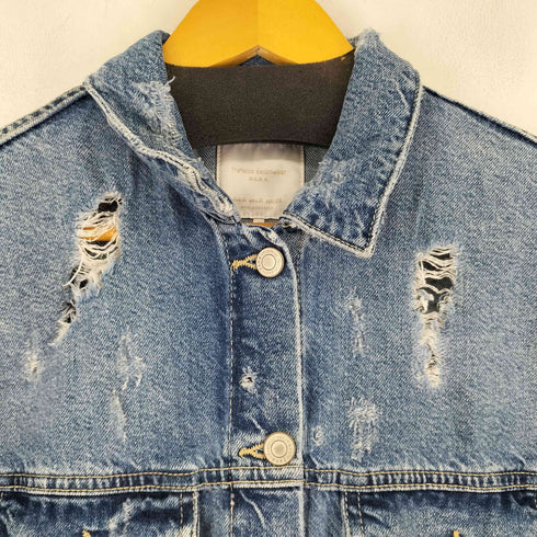 ザラ ZARA ダメージ加工デニムジャケット レディース JPN:M