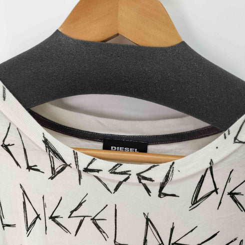 ディーゼル DIESEL 総柄ロゴプリントカットソー メンズ import:XL