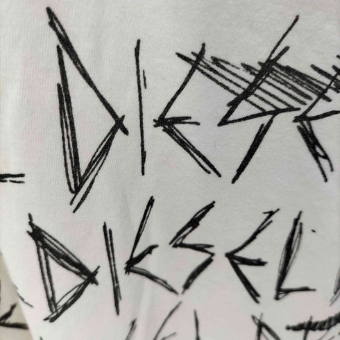 ディーゼル DIESEL 総柄ロゴプリントカットソー メンズ import:XL