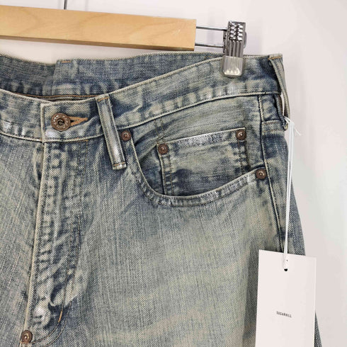 シュガーヒル SUGARHILL FOILED DENIM TROUSERS WIDE CUT デニムパンツ メンズ 34