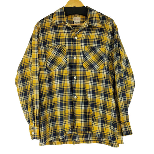 ABRAHAM&STRAUS 60S ウール 開襟チェックシャツ メンズ