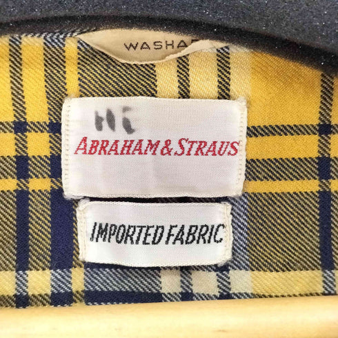 ABRAHAM&STRAUS 60S ウール 開襟チェックシャツ メンズ