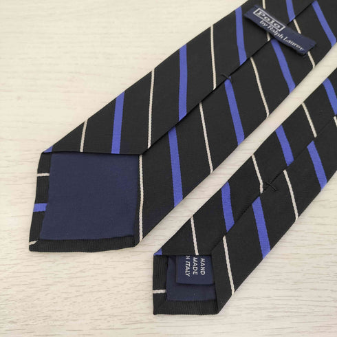 ポロバイラルフローレン Polo by RALPH LAUREN イタリア製 ストライプ シルク ネクタイ メンズ