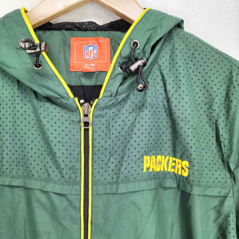 エヌエフエル NFL チームロゴ刺繍ナイロンジップブルゾン レディース L